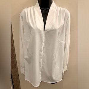 Shein Curve white dress blouse. Size 0XL.